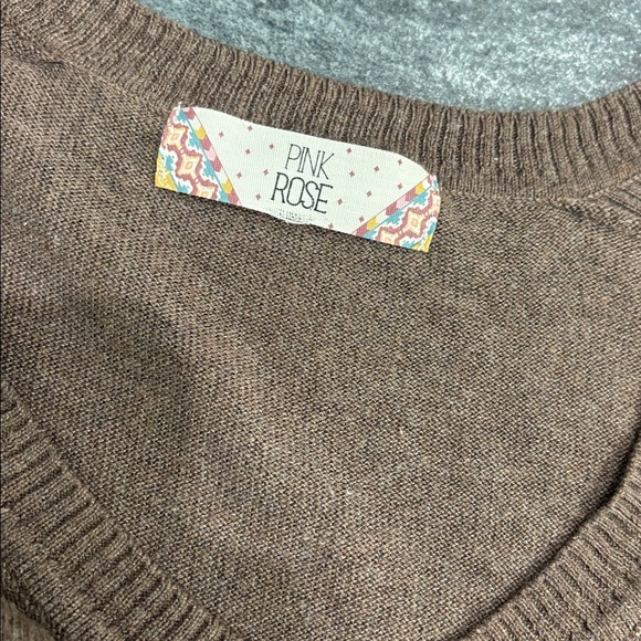 Pink Rose Chocolate Knit Sweater - Picture 2 of 3